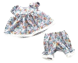 Blue Floral Dress and Bloomers