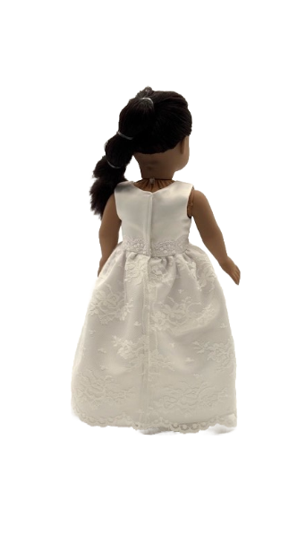 White Lace Overlay Dress