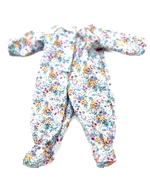 Blue Floral One-Piece Sleeper
