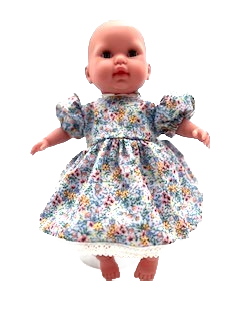 Blue Floral Dress and Bloomers