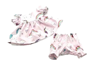Pink Unicorn Dress and Bloomers
