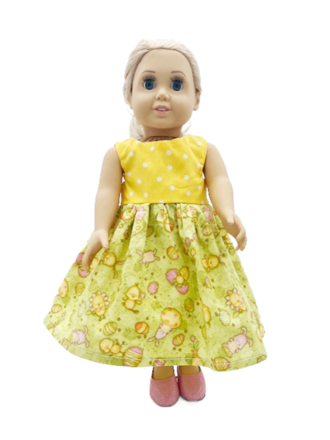 Green Bunnies and Chicks Dress
