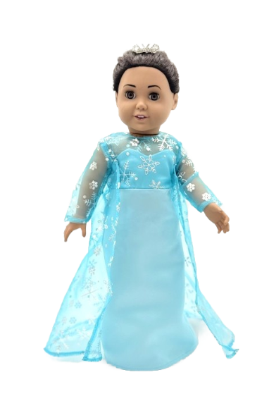 Ice Queen Inspired Dress for 18-inch dolls
