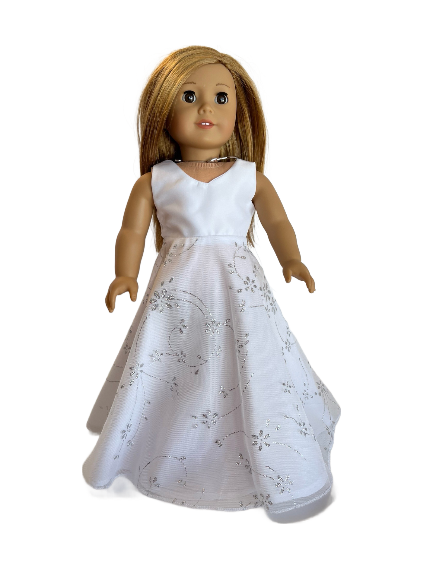 Silver and White Gown