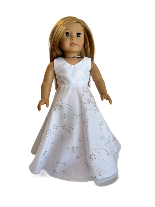 Silver and White Gown