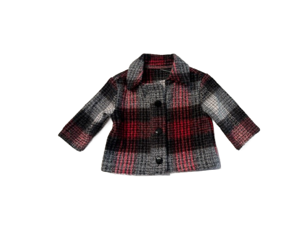 Gray and Red Plaid Jacket