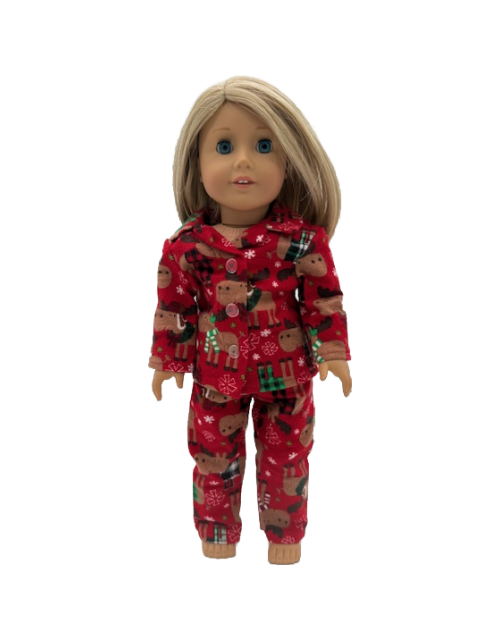 Festive Moose Pajama Set