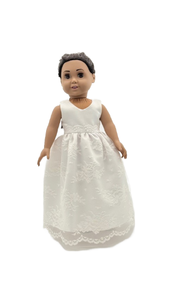 White Lace Overlay Dress