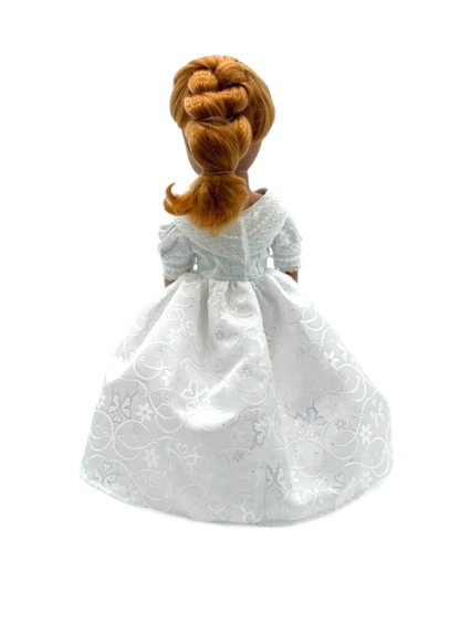 White Embroidered Gown with beads