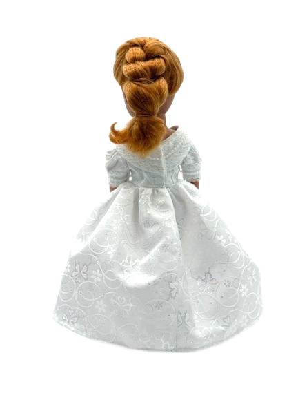 White Embroidered Gown with beads