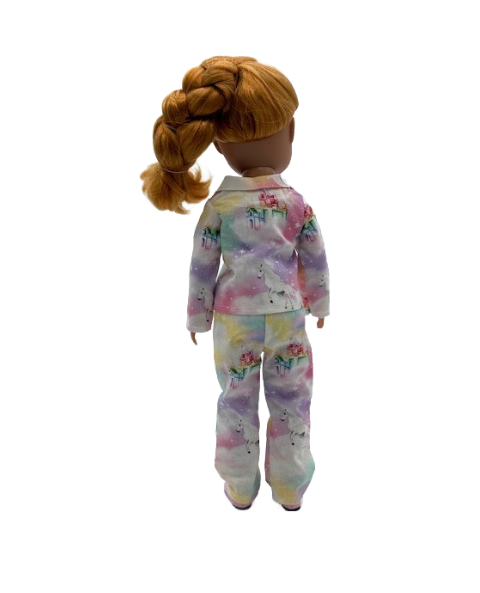 Pastel Rainbow and Unicorn Pajamas