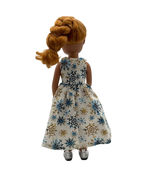 Blue and Gold Snowflake Dress