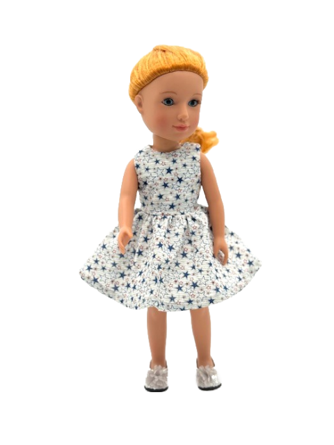 Silver with Stars Patriotic Dress