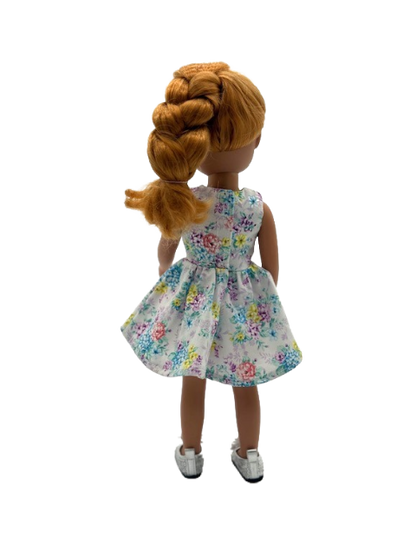 Gray Floral Dress