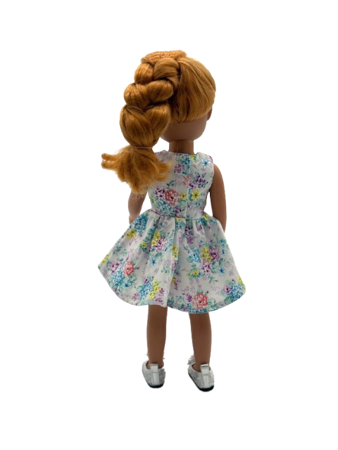 Gray Floral Dress