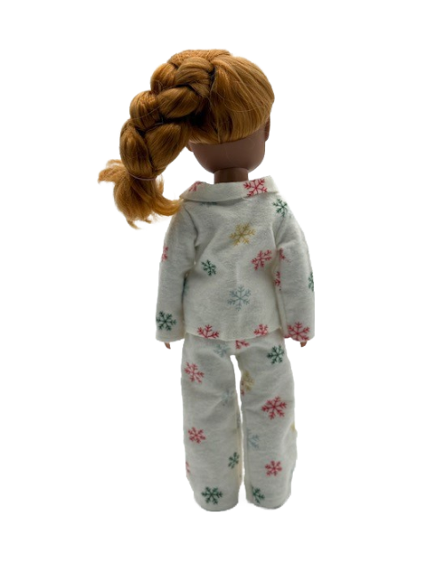 White Snowflake Pajama Set